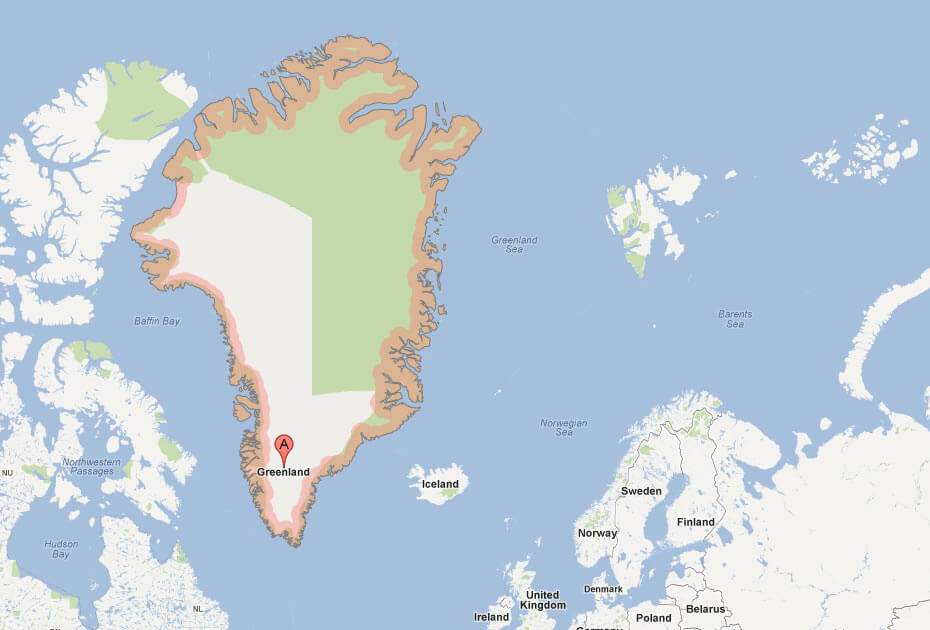 map of greenland